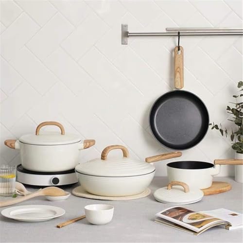 Juego de utensilios de cocina, olla de sopa, ollas y sartenes de inducción, cacerola de cocina, cacerola de doble caldera al vapor, sartén