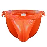 LUNULE Herren Erotische Dessous Glänzend Metallic Bikini Slips Sexy Versuchung Unterhosen Schlüpfer Panty G-String Tanga Briefs Wetlook Shorts Hotpants Lack Strings Erotik Dessous Reizwäsche Höschen
