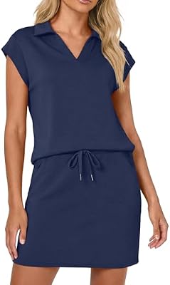 Casly Lamiit Two Piece Skirt Sets for Women Tennis Outfits Summer Athletic Short Cap Sleeve Sweatshi...
