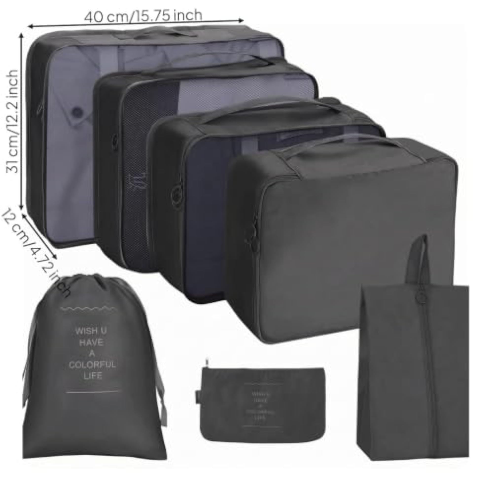 7-Piece Space-Saving Packing Cubes Set