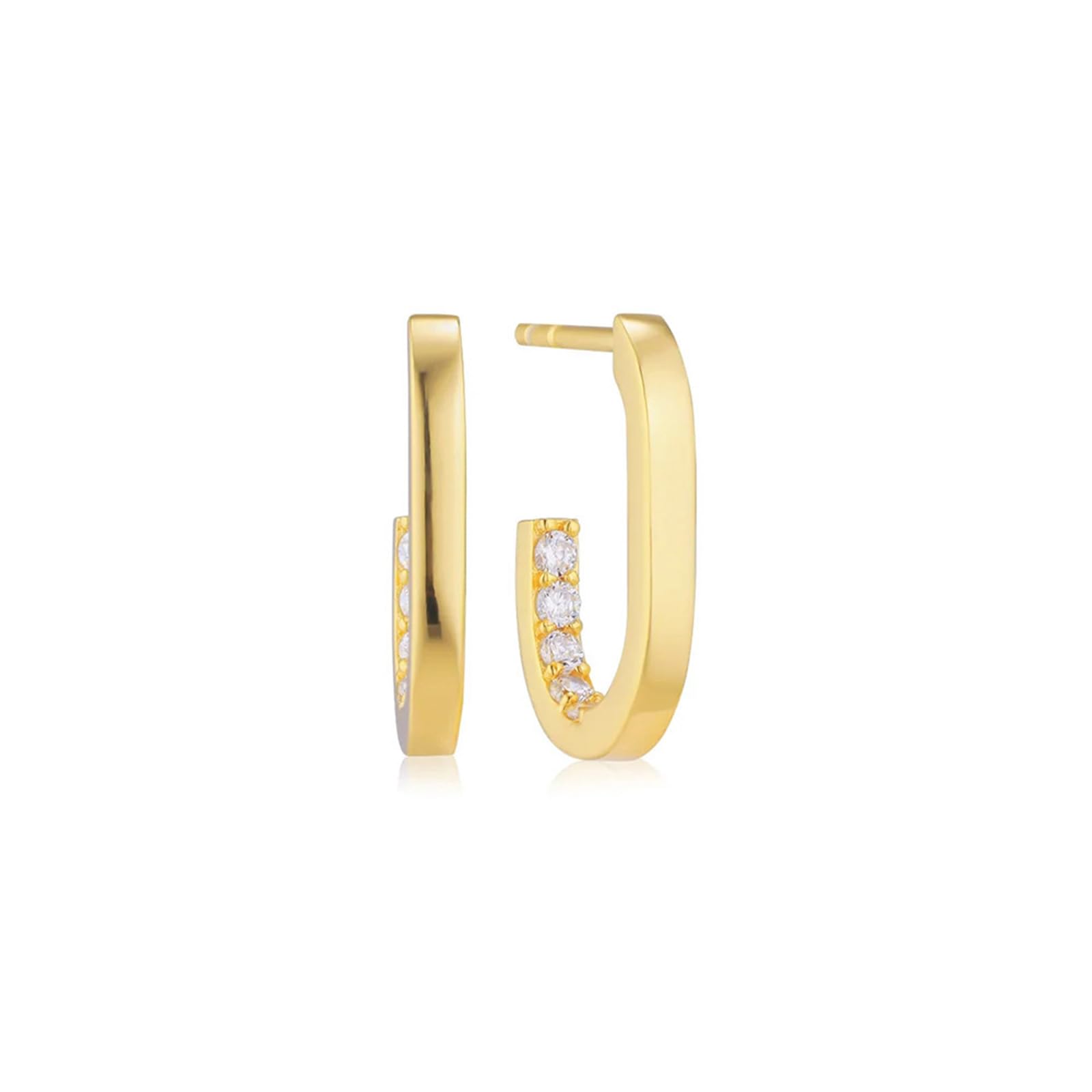 Ohrringe 925 Damen 16Mm U Form Silber Ohrringe Creolen Damen