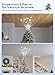 Brightown Christmas Star Tree Topper with Built-in 3D Glitter Led Snowflake Projector Lights, Silver Hollowed Pentagram Tree Toppers Christmas Decorations Indoor for Xmas New Year Party Holiday