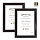 GraduatePro Bilderrahmen A4 Rahmen Urkunde für Zertifikate Diplom Wand Hängend Passepartout Vintage University Certificate Frame Braun 2-teiliges Set