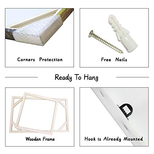 Sd Soft Dance Horses Lovers Canvas Wall Art: Animal Painting Print Wildlife Picture Artwork For Living Room (36" X 24" X 1 Panel) #TOP6