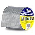 ADHES Butyl Tape Waterproof Tape Aluminum Foil Tape Sealant Tape 4in x 16ft for RV Repair, Window, Boat and Pipe Sealing, Glass & EDPM Rubber Roof Patching(Model:RA100-2,Glue Color:Grey)