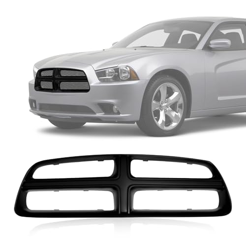 CarPartsDepot, Front Grille Grill Black Finished Replacement New For w/o Chrome Decor, 402-17331-BK CH1210108 68104033AA