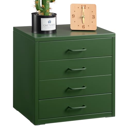 HollyHOME Archivador de Escritorio con 4 cajones, Organizador de archivadores de tamaño A12, cajón de Almacenamiento de Metal para Oficina en casa