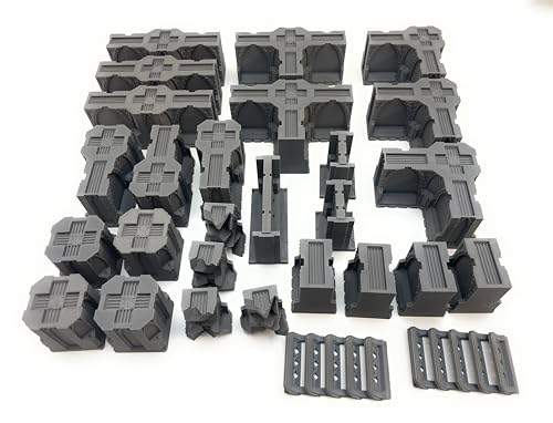 Space Hulk Système mural modulaire 31 pièces décors Sci-Fi wargame table 28mm - 3
