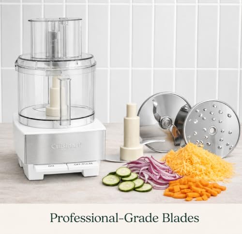 Image of Cuisinart Food Processor 14-Cup Vegetable Chopper for Mincing, Dicing, Shredding, Puree & Kneading Dough, White, DFP-14BCWNY
