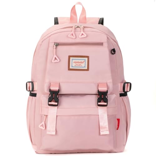 Mochila Feminina Escolar Bolsa Faculdade Viagem Anti Furto para Notebook (Rosa)
