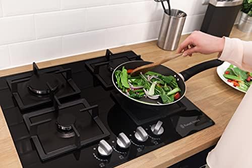 Russell Hobbs RH60GH402B Black Glass 59cm Wide, 4 Burner Gas Hob, Free 2 Year Guarantee