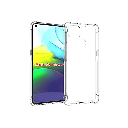 Image of COVERBLACK Transparent Rubber Back Cover for Motorola G9 Power - Transparent