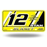 Rico Industries NASCAR Racing Ryan Blaney Metal Auto Tag 6" x 12" - Great for Truck/Car/SUV