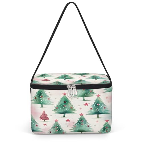 GzLeyigou Christmas Tree Star Lunch Bags for Women Men 9 Cans, Hot & Cold Food Delivery Bag Insulated Grocery Bag Insulated Lunch Box Cooler Bag for Office Work Picnic Beach