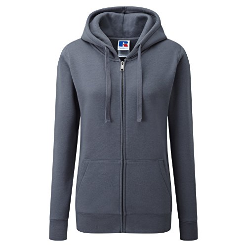 Russell Ladies Premium Authentic Zipped Hoodie (3-Layer Fabric) (L) (Convoy Grey)