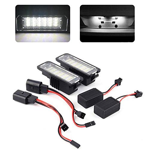 2 Pcs 12V 3W 6000K LED Número de Carro Placa de Licença Luz Lâmpada de Cauda Acessórios Para VW Golf