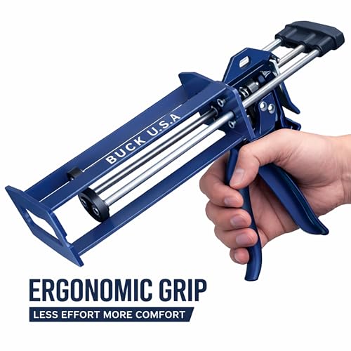 Image of 2 Pack Buck 400ml Dual Cartridge Epoxy Gun (1:1 & 2:1) - High Thrust Panel Bond Adhesive Applicator for Structural Epoxy, Fillers & Plastic Repair, Fits 08115 & 08116