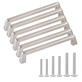 AOKENBAO 6-Inch Nickel Brushed Cabinet Handles Satin Nickel Drawer Knob Metal Pull Rod Solid Cabinet