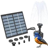 Solar-Brunnenpumpe, wiederverwendbar und betrieben durch Solarenergie – Brunnenpumpe für Pool – Verwendung im Außenbereich, Terrasse, Hinterhof, Park, Teich, Aquarium