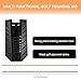 tzvvi Golf Alignment Stick Holder, Golf Training Aid Teaching Equipment for Aiming, for Aiming, Putting, Full Swing Trainer, Posture Corrector, Golf Swing Trainer with Metal Sticks (Black)