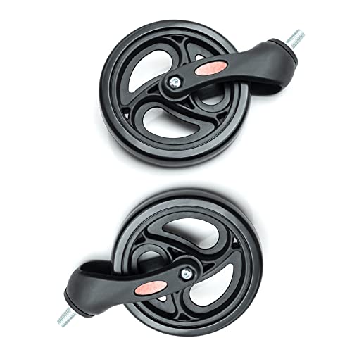 Emotrips 6 Inch By 1 Inch Front Wheel With Front Fork Drive, Replacement Wheel For Wheelchairs, Wheelchair Front Castor Wheels And Drive Front Fork Assembly, Black (2 Pcs) #TOP2