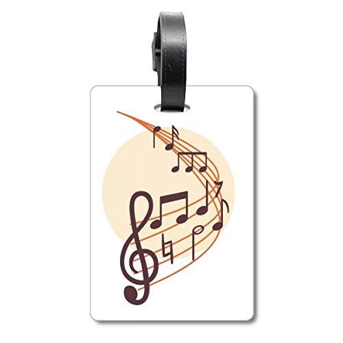 Étiquette ronde note de musique pour valise sac et voyage de croisière