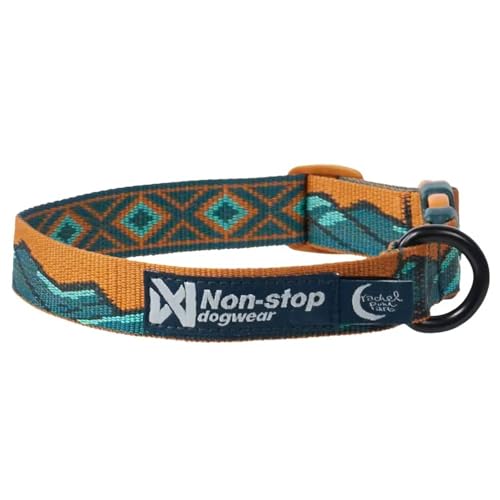 Non-Stop Dogwear Trail Quest Halsband Rachel Pohl Edition, Blaugrün/Eiche, L