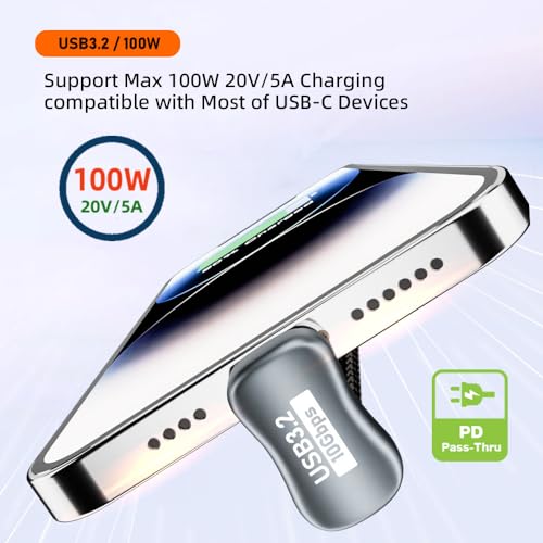 Cable USB-C macho a macho NFHK 2m 10Gbps 100W miniatura 5