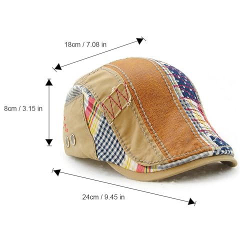 M MOACC Men Beret Hat Cotton Adjustable Newsboy Hats Cabbie Gatsby Cap,Beige #8597 - Image 4