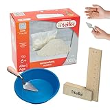 Le colis comprend : 1 petite lisseuse pour les mains des enfants, 1 bol à mortier pour mélanger le ciment, 1 angle de connexion pour contrôler les angles et 1 kg de mortier prêt hydrosoluble pour un divertissement durable.