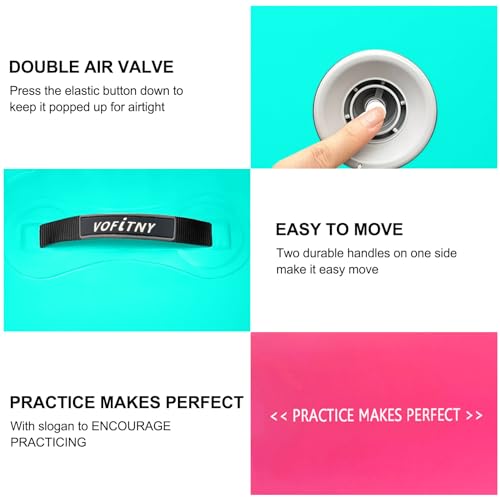 VOFiTNY Tapete inflável de ginástica com tapete octógono de barril de ar com bomba para casa/academi