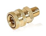 YAMATIC Pressure Washer Fitting, 1/4" Male Npt To 1/4" Socket, 1/4 inch Quick Connect Coupler, 5000 PSI Pressure Washer Coupler 1Pcs