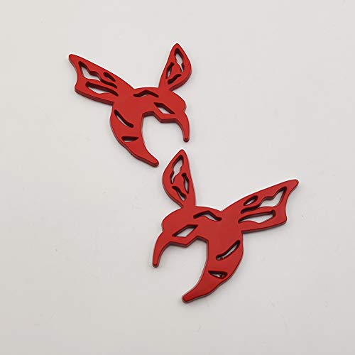 Emblemas de coche de metal rojo estilo abeja para personalizar tuning 4
