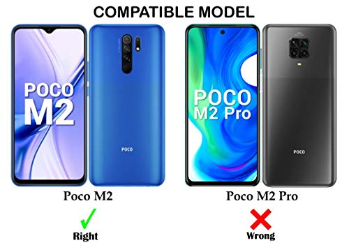 Image of Jkobi Back Cover Case for Poco M2 (Shockproof with Polycarbonate Clear Panel | Professional Black)