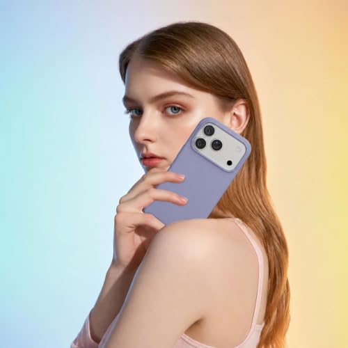 Image of DIZORO Compatible with (iPhone 17 Pro Max Case)(2025), Liquid Silicone 3 Layers Full Covered Soft Gel Rubber Phone Case,Shockproof Protective Cover with Anti-Scratch Microfiber Lining- Lavender Grey