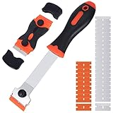 Ceranfeldschaber 2 Stück Reinigungsschaber Glasschaber Folienentferner Schaber mit 30 Edelstahl und Kunststoff Klingen für Küche, Herd, Backofen