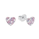 Lieferumfang: 1x Prinzessin Lillifee Silberohrstecker für Mädchen mit Herz-Motiv, Inkl. Geschenkbox, Maße (LxB): 6x6 mm, Material: 925er Sterling Silber (rhodiniert), Preciosa, Farbe: Lila, Art. Nr. 2013168