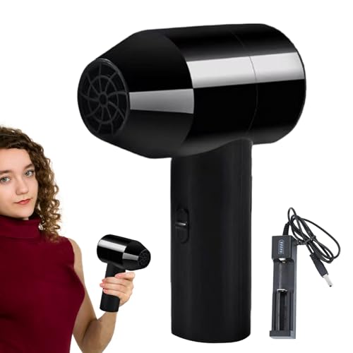 Secador de cabello de viaje inalámbrico recargable USB para el secador de viaje, secado rápido para acampar, al aire libre, hotel, clase | Secador de pelo portátil silencioso para mujeres y niños