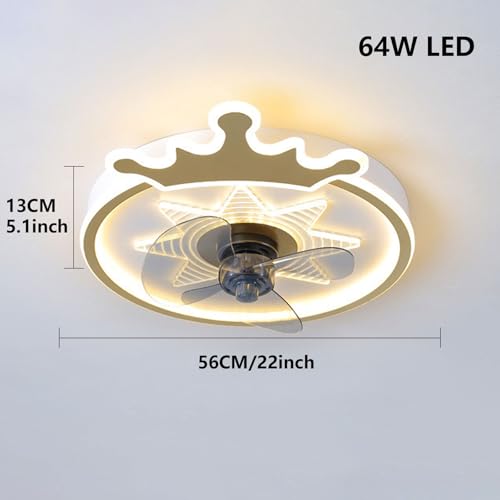 Ventilateur de plafond LED 6 vitesses silencieux à intensité variable