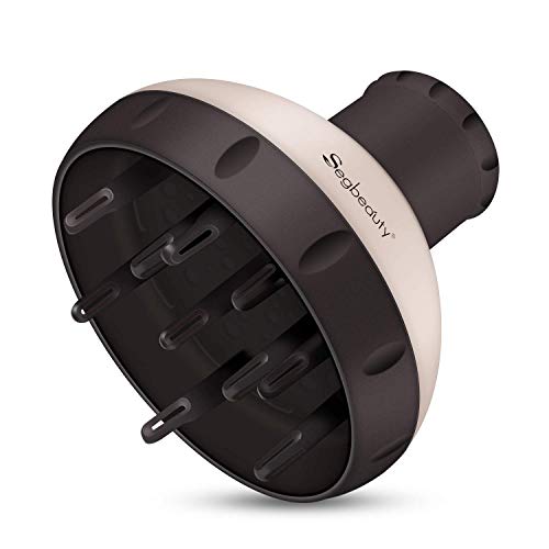 Segbeauty Hair Diffuser with Deep Bowl, Adjustable Air Flow Hair Blow Dryer Diffuser Attachment, Professional Salon Tool for Thick Curly Fast Dry Without Frizz for Dryer Nozzle 1.73-1.77 inches