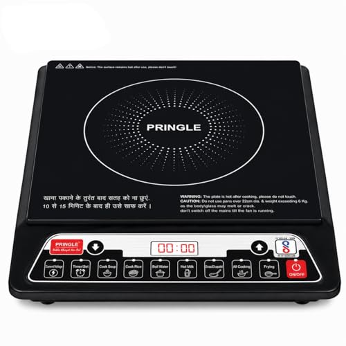 Image of Pringle IC Fire Induction Cooktop 1400W | 7 Preset Modes | Smart Push Control | Sensor Temperature Control, Overheat Protection | Adjustable Timer | 1 Yr Warranty