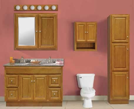 Gcc Raised Panel Oak Bathroom Storage Cabinet #TOP1