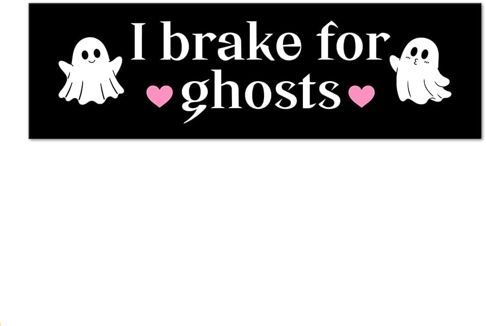 I Brake for Ghosts Cute Halloween Ghosts Loves Sticker Or Magnet