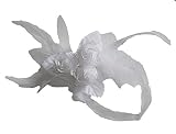 Remonte curricán – broche – chouchou – Flor en tejido blanca N ° 7, accesorio de boda – Joyas matrimonio – sobre pin y chouchou a llevar como desees sobre sus vestidos en remonte curricán o para y poner un toque de color en la cintura o el corpiño, ropa o para decorar sus mesas. Diámetro de la flor 8 cm aprox.