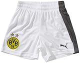 Offizielles PUMA Clubteam Lizenzprodukt. Gesticktes PUMA Cat Logo auf linkem Hosenbein; BVB Weblogo auf rechtem Hosenbein; Mesheinsatz für eine bessere Atmungsaktivität; elastischer Bund mit Kordelzug; geschlossener Innenslip; dryCELL.