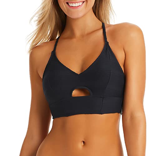 Jessica Simpson Women's Adjustable Cropped Cami Bikini Top Separates