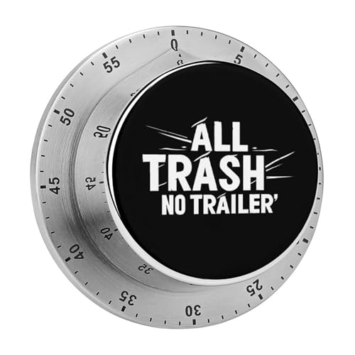 All Trash No Trailer Mechanical Kitchen Timer Magnetic Backing Countdown Time Management Tool