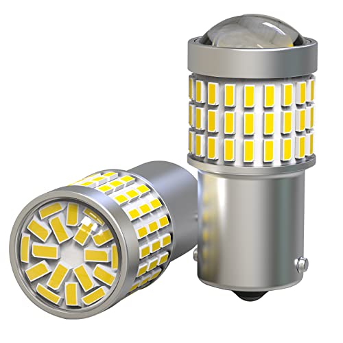 OBOLED P21W 1156 LED Bombilla 78SMD Super Brillante BA15S 382 para RV Interiores Luces Coche Marcha Atrás Antiniebla Traseras Freno DRL Diurnas Señal de Giro Luz 12V 24V 6500K Blanco 2Pcs