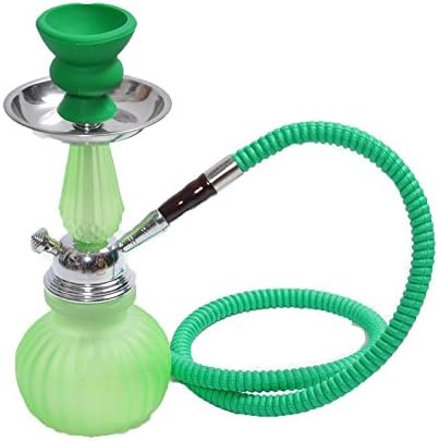 Babilon 10.3" Premium Shisha Hooakh Complete Set One Hose Narguile Acrylic Hookah(Green)