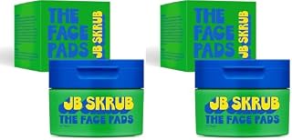 JB SKRUB Boys Face Pads & Wipes for Kids, Tweens & Teens‚ 40-Count Acne Cleansing Pads with Niacinamide & Aloe Vera‚ Single Pack (Pack of 2)